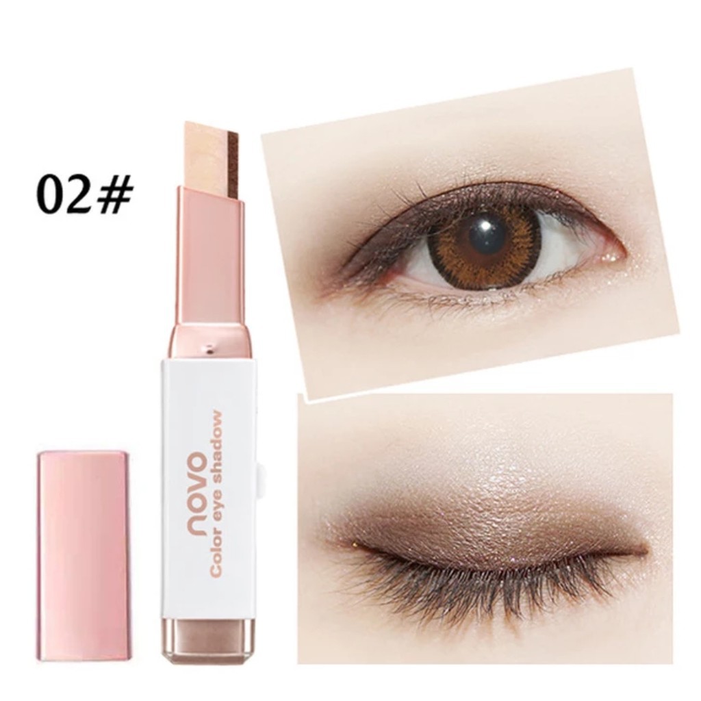 Phấn Mắt 2 Màu Dạng Thỏi Có Ánh Nhũ NoVo Eye Shadow Double Color No.5099 Shoptido