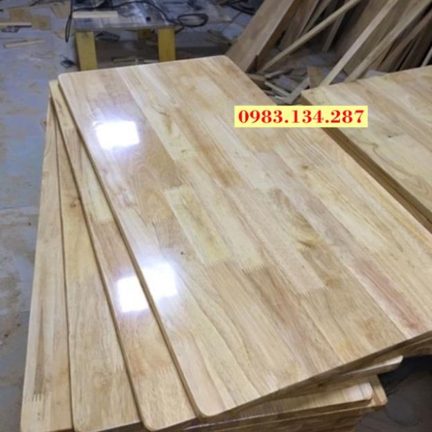 Mặt bàn dài 120cm rộng 20cm,25cm,30cm,... gỗ thịt , mặt bàn gỗ cao su phun bóng 2 mặt hàng loại 1 đẹp