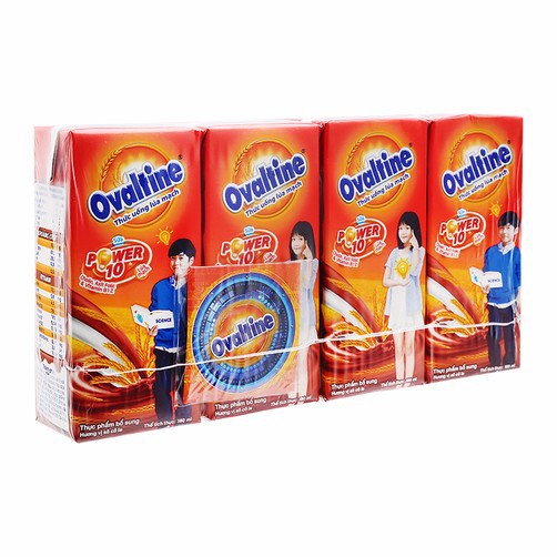 Thức uống lúa mạch Ovaltine vị Socola hộp 180ml (lốc 4 hộp)