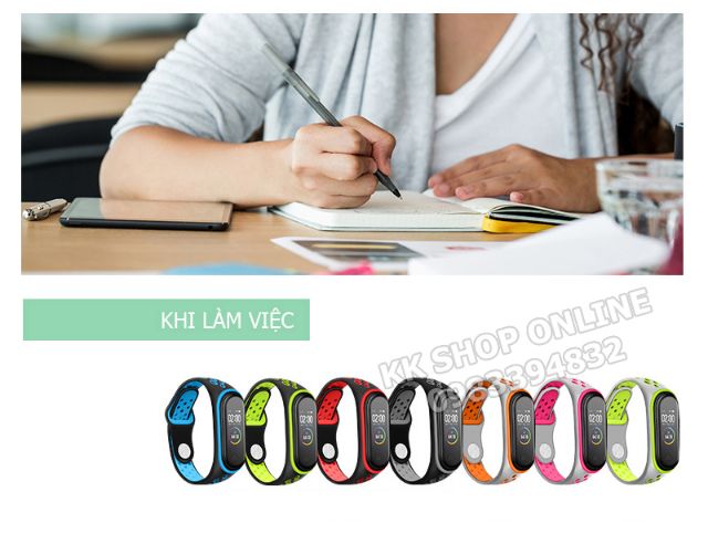 Dây đeo miband thể thao thay thế cho Xiaomi Miband 3, Xiaomi Miband 4, Xiaomi Miband 5, Xiaomi Miband 6