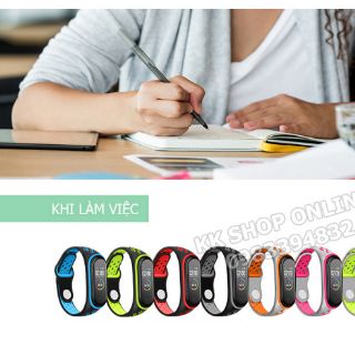 Dây đeo miband thể thao thay thế cho Xiaomi Miband 3, Xiaomi Miband 4, Xiaomi Miband 5, Xiaomi Miband 6