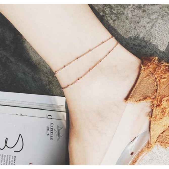 Lắc Chân Mạ Vàng Hồng Thiết Kế Đơn Giản | BigBuy360 - bigbuy360.vn