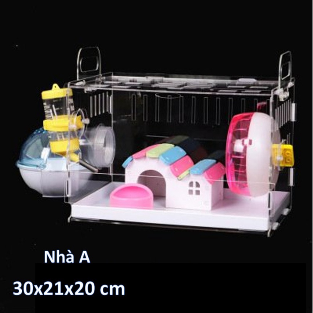 Lồng Mika, Lồng Mica đầy đủ phụ kiện cho hamster