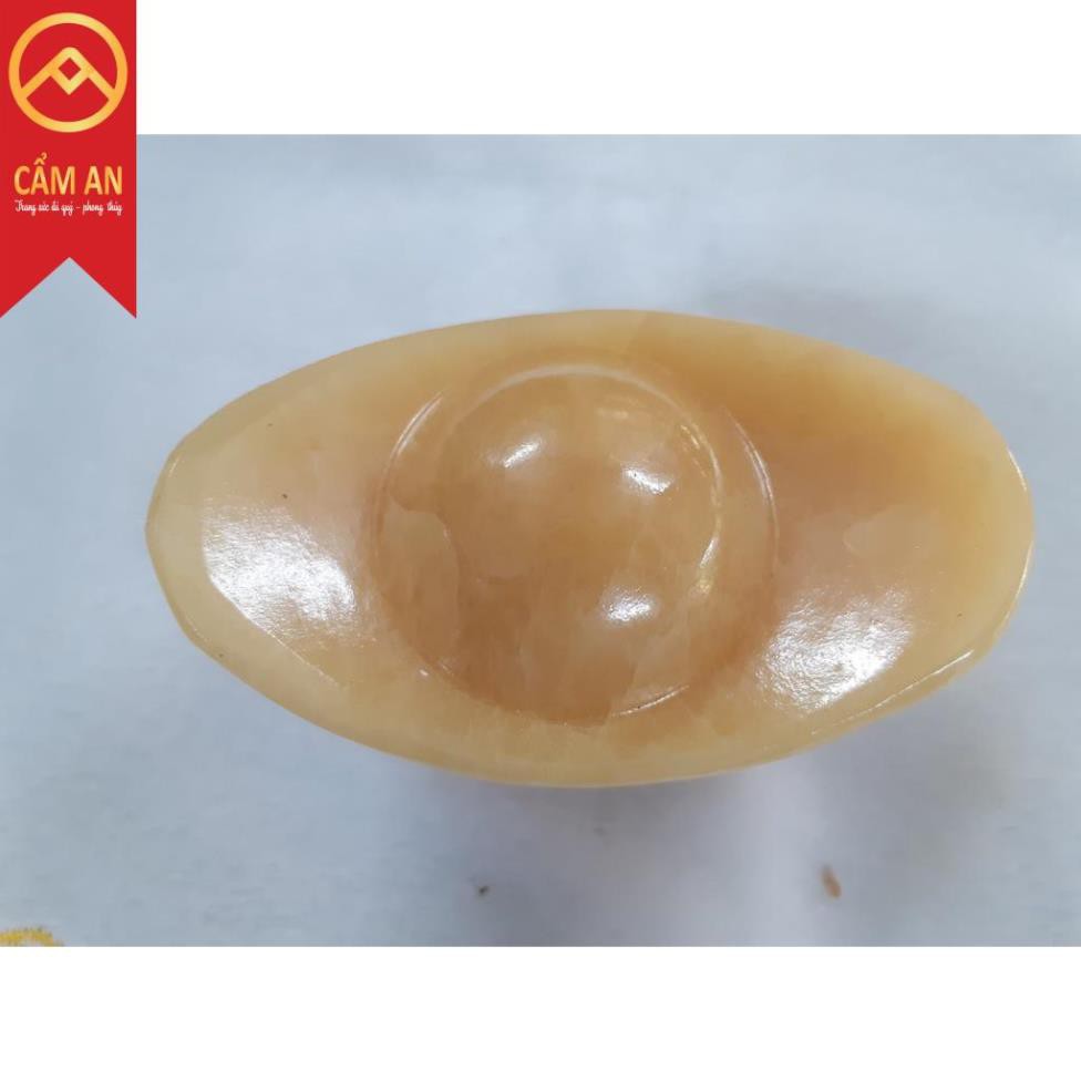 [CỰC RẺ] Nén vàng bằng đá hoàng long cỡ nhỡ 9cm - Đá phong thủy Cẩm An
