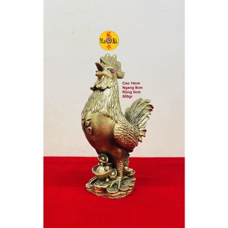 Gà có Phúc - Gà đồng vàng - Tượng Đồng Phong Thủy