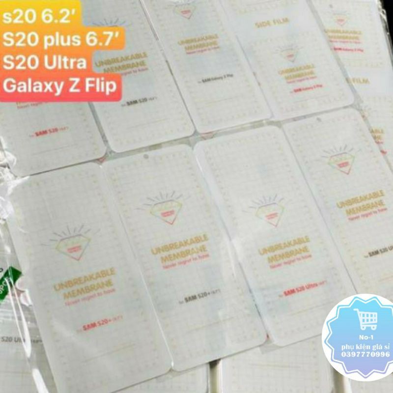 s20 6.2’ / S20 plus 6.7’ / S20 Ultra / Galaxy Z Flip Miếng dán PPF tự phục hồi chống trầy xước cho Samsung mặt trước sau