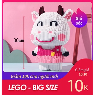 Đồ chơi lắp ghép bò sữa đáng yêu