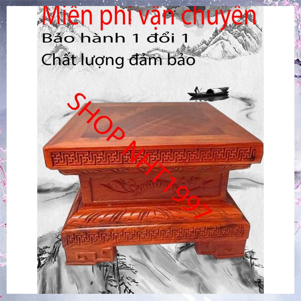 KỶ vuông kê tượng - Đế kê tượng - kỷ chiện gỗ hương