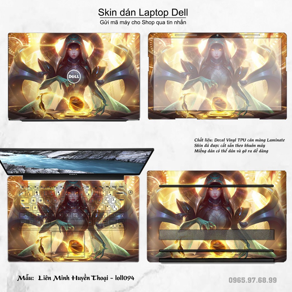 Skin dán Laptop Dell in hình Liên Minh Huyền Thoại nhiều mẫu 13 (inbox mã máy cho Shop)