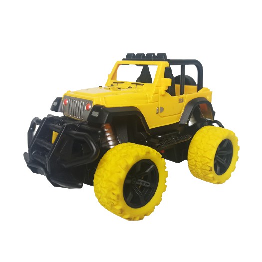 Kagonk Xe ô tô đồ chơi địa hình điều khiển từ xa Mini Car OFF ROAD màu vàng chạy pin cho bé