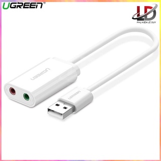 Ugreen 30143 - usb sound ra chân mic + loa chính hãng
