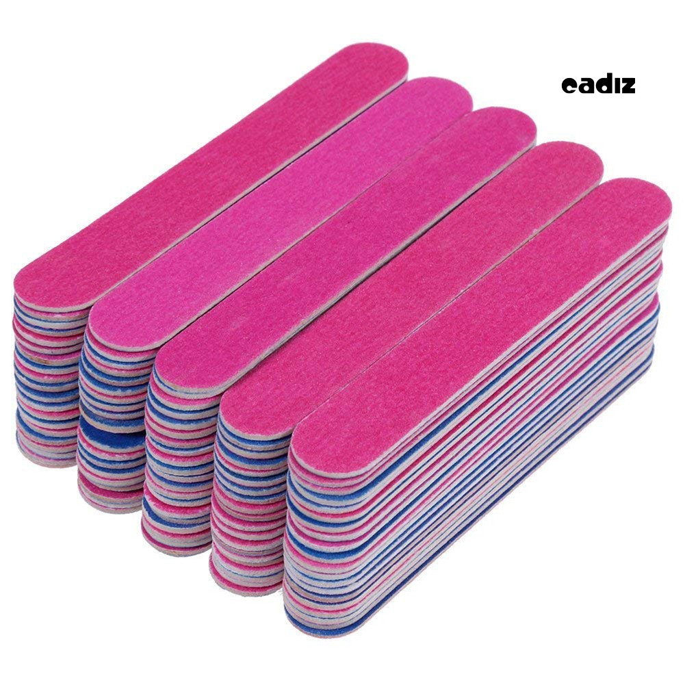 [Hàng mới về] Set 100 que dũa móng hai mặt dùng một lần tiện lợi sử dụng tại nhà/tiệm salon