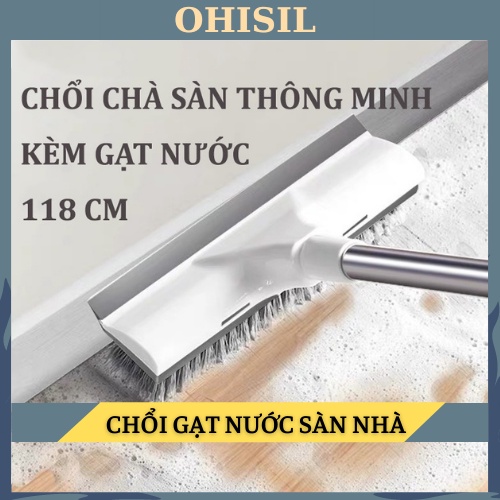 Chổi Chà Sàn Gạt Nước 2 Trong 1 Cọ nhà tắm, nhà vệ sinh cán dài, chổi đa năng gạt nước cứng cáp [ Có Ảnh Thật ]