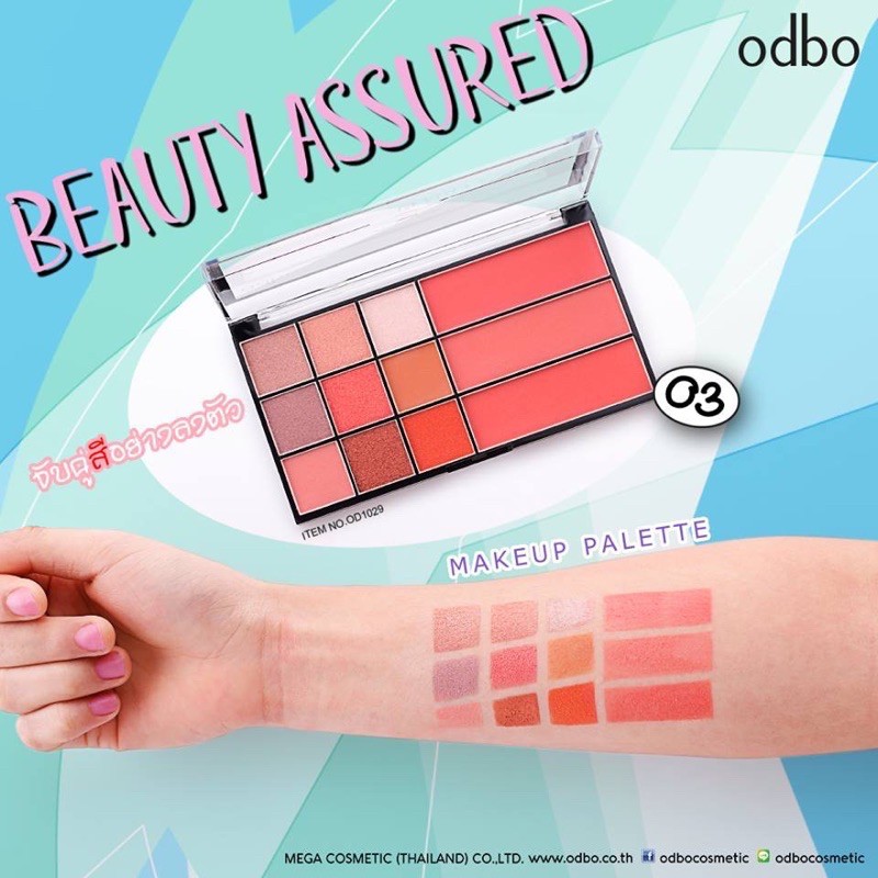 TONE 3 - BẢNG PHẤN MẮT VÀ MÁ HỒNG ODBO OD1029 BEAUTY ASSARED MAKEUP PALETTE CHÍNH HÃNG