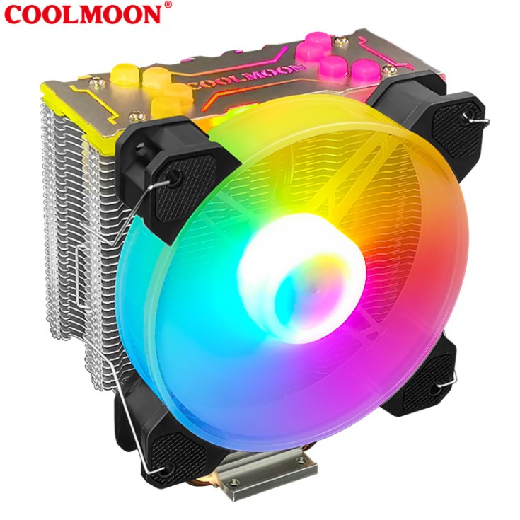 Tản Nhiệt Khí, Fan CPU Coolmoon X400 Led RGB Auto / Đồng Bộ Hub Coolmoon / Mainboard