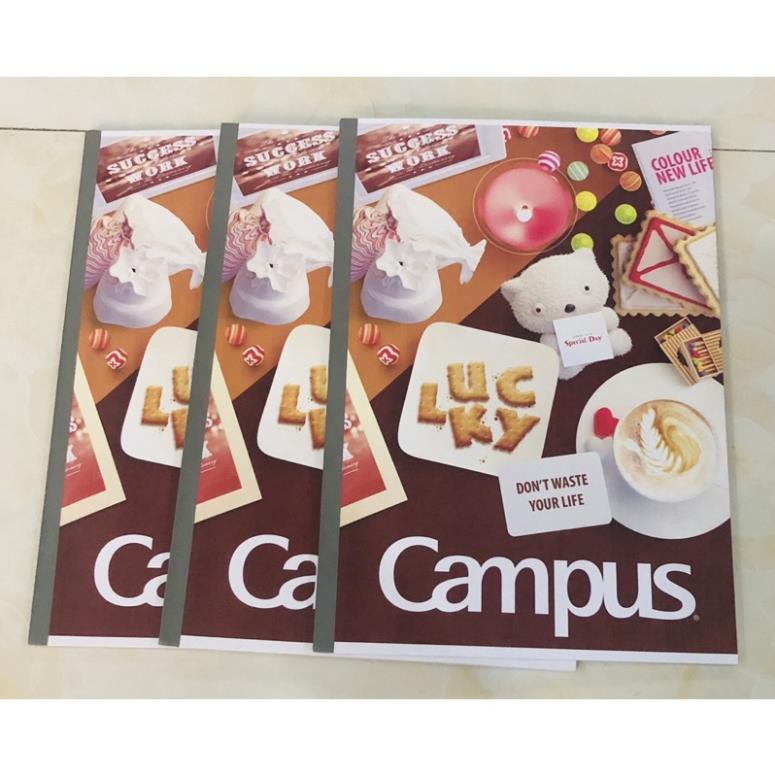 (freeship) Vở kẻ ngang 120 trang campus (Set 10 quyển)
