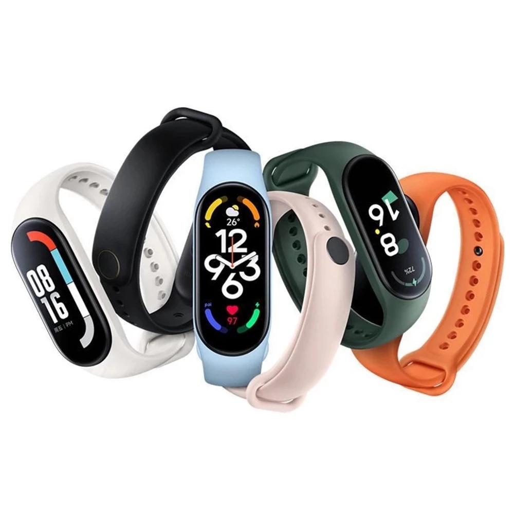 Dây Đeo Silicone Mềm Kèm Miếng Dán Bảo Vệ Cho Đồng Hồ Thông Minh Xiaomi Mi Band 7