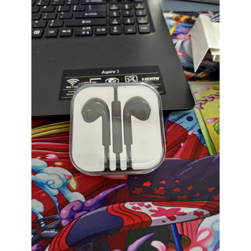 Tai nghe có dây Hoco DM21 jack 3.5mm tích hợp Micro đàm thoại dài 1.2M