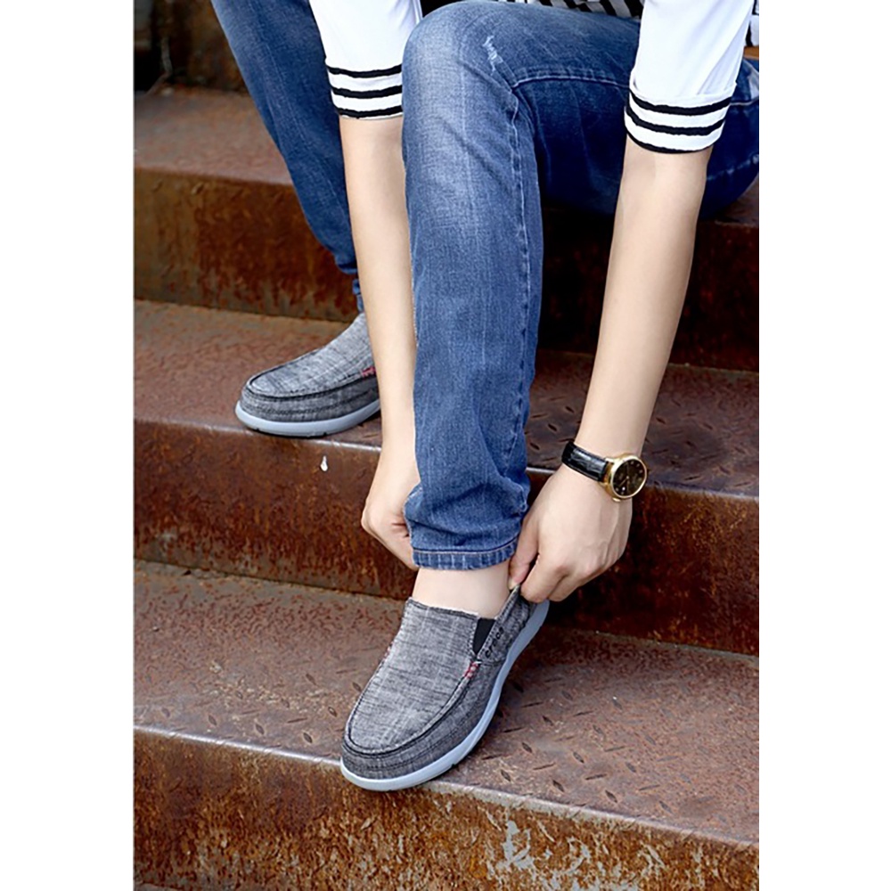(Cao cấp) Giày lười nam cross walu chambray xuất xịn, giày cross nam vải - Cross house | BigBuy360 - bigbuy360.vn