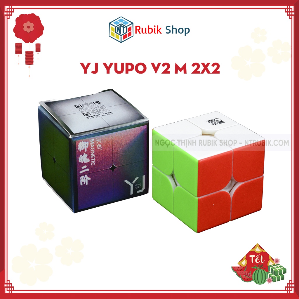 Rubik 2x2 Nam Châm YongJun YuPo V2 M YJ V2M Rubic 2 Tầng