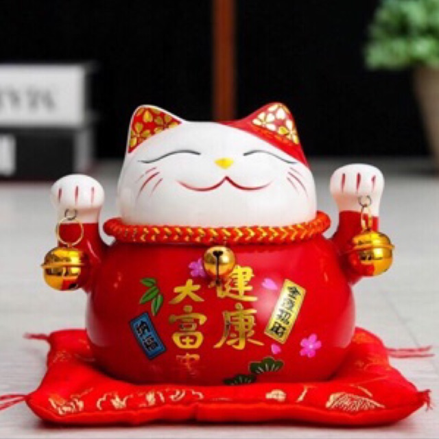 Mèo thần tài may mắn Maneki Neko 10cm (6 màu) | BigBuy360 - bigbuy360.vn