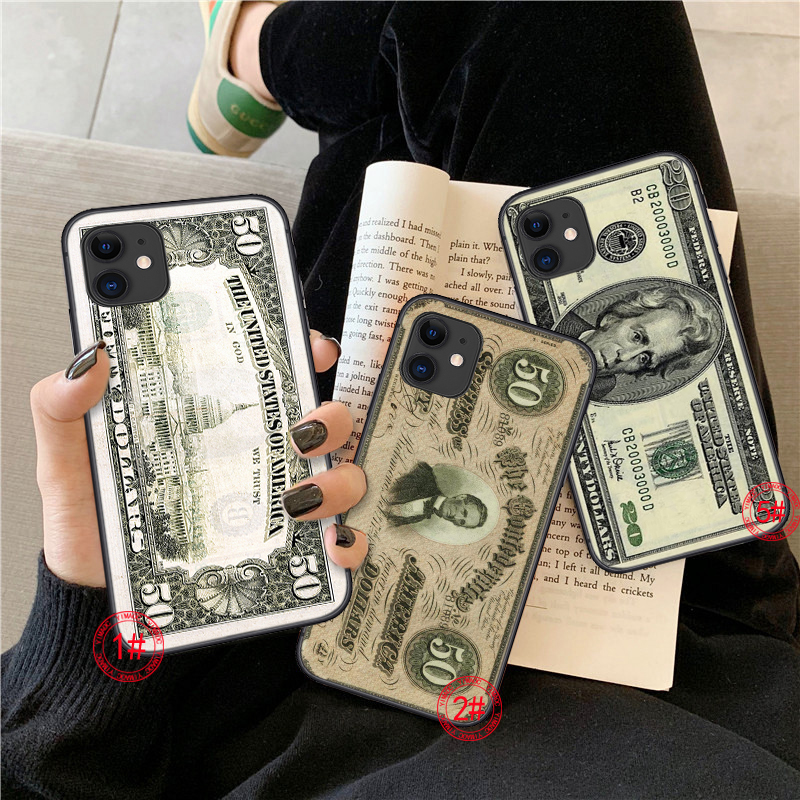 Ốp điện thoại mềm họa tiết tiền Dollar sang trọng cho iPhone 5 5S SE 2020 6 6S 7 8 Plus X
