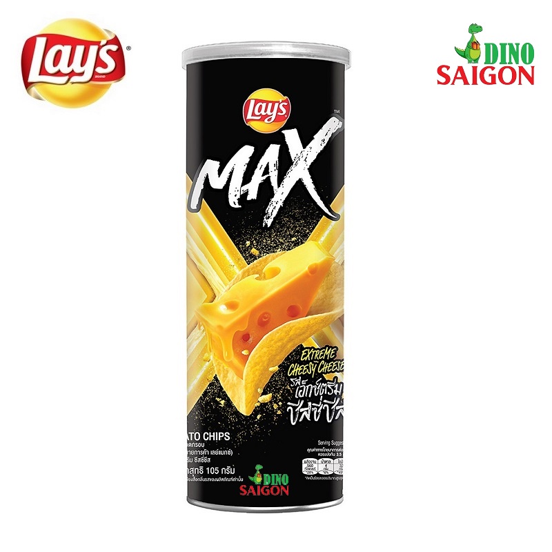 Combo 2 Hộp Bánh snack Khoai tây miếng Lay's Max Thái 105g Mix 2 Vị Phô mai tan chảy và Sườn cay nướng BBQ