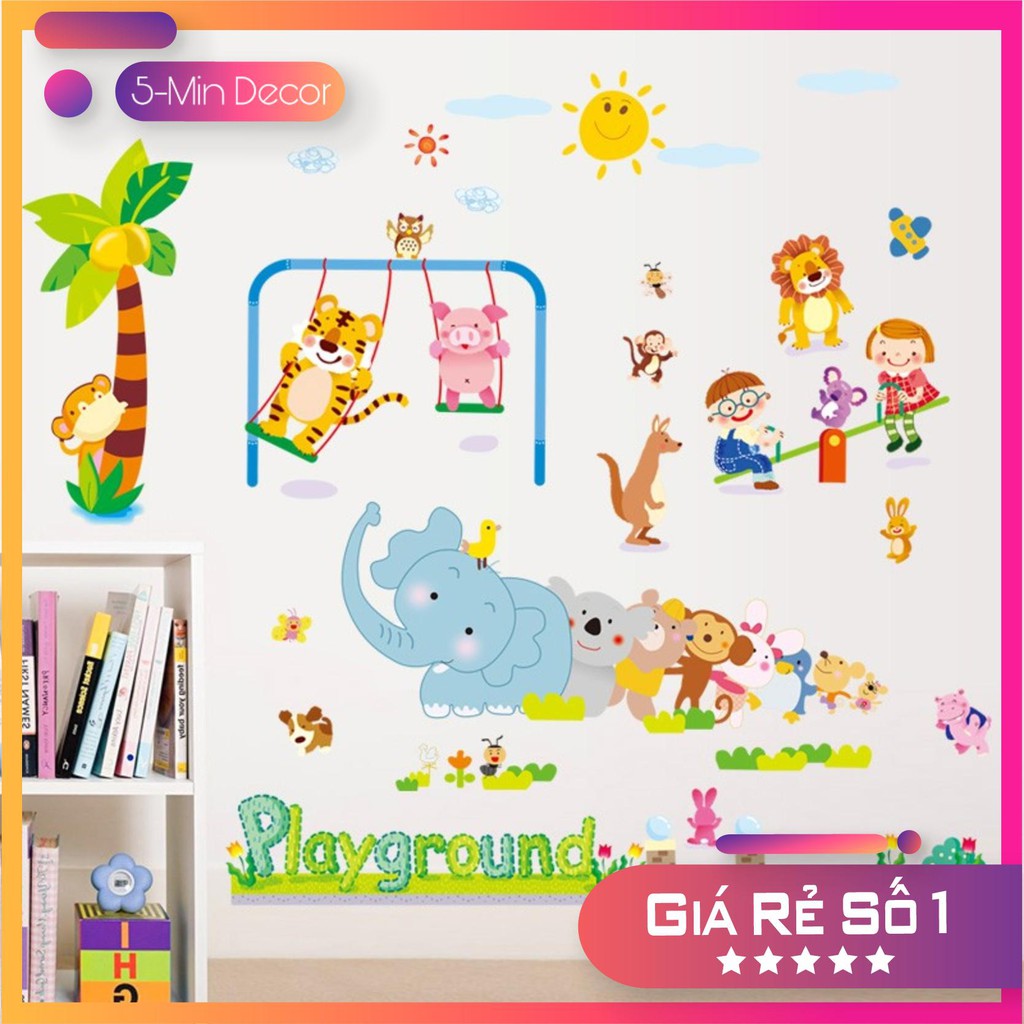 Decal Dán Tường Giờ Ra Chơi Vui Vẻ