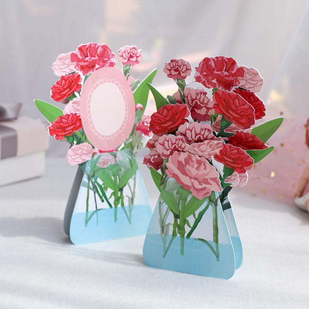 YNATURAL Thiệp Chúc Mừng Ngày Của Mẹ In Hoa Tulip 3D