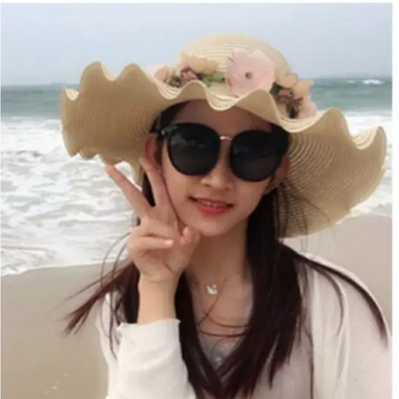 Mũ đi biển rộng vành gấp gọn, nón đi biển rộng vành