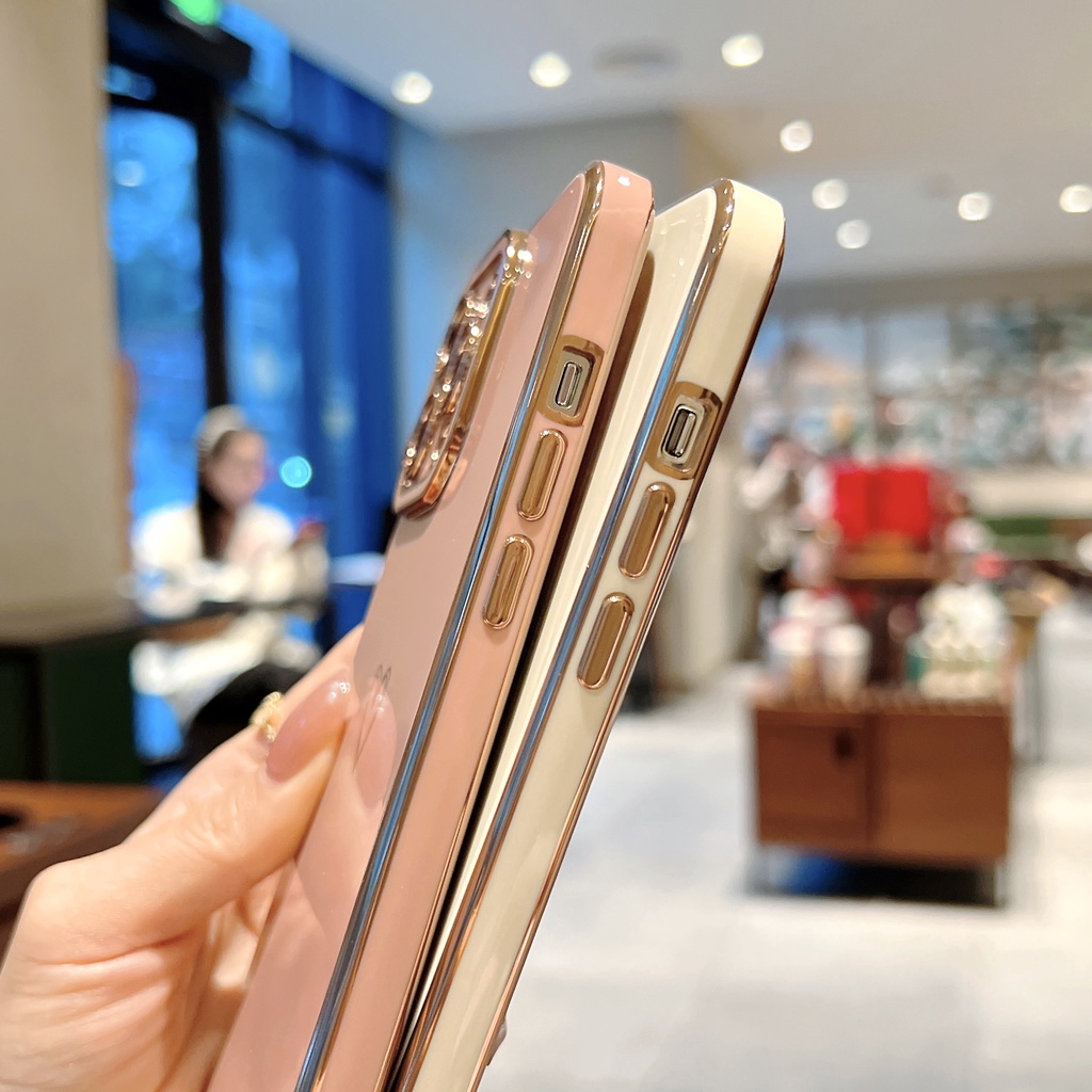 Ốp Điện Thoại Mềm Chống Sốc Mạ Viền Sang Trọng Cho iPhone 13 12 11 Pro Max XS Max X XR 7 8 Plus