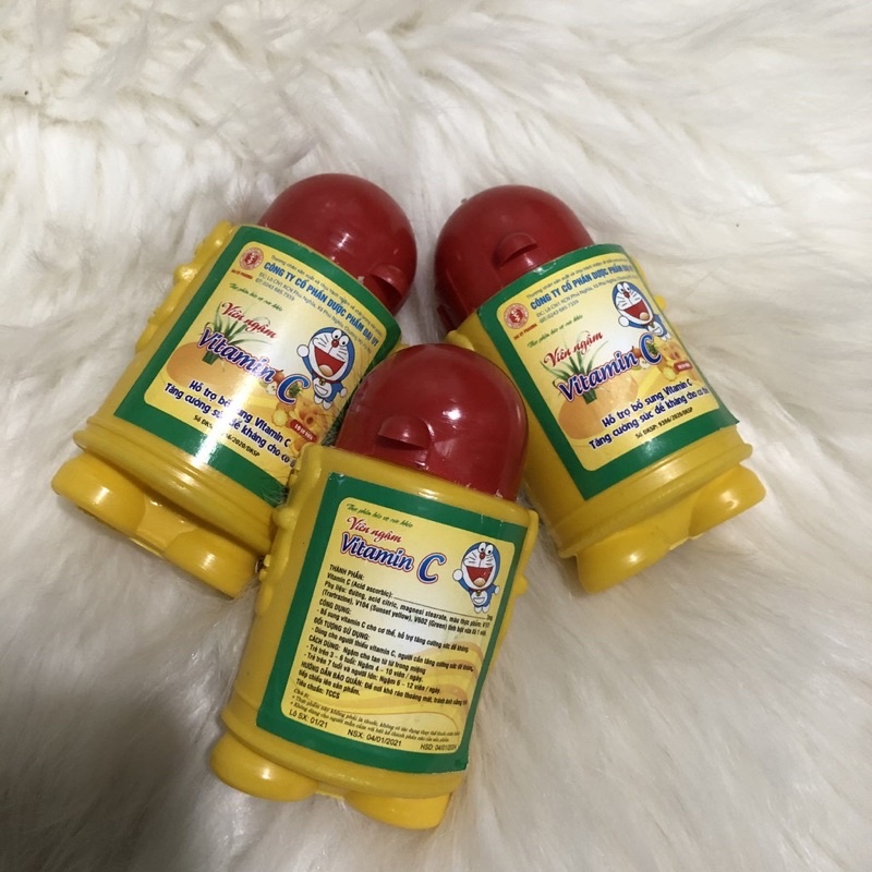 Hộp 50 viên ngậm Doraemon vị cam-hỗ trợ bổ sung Vitamin C