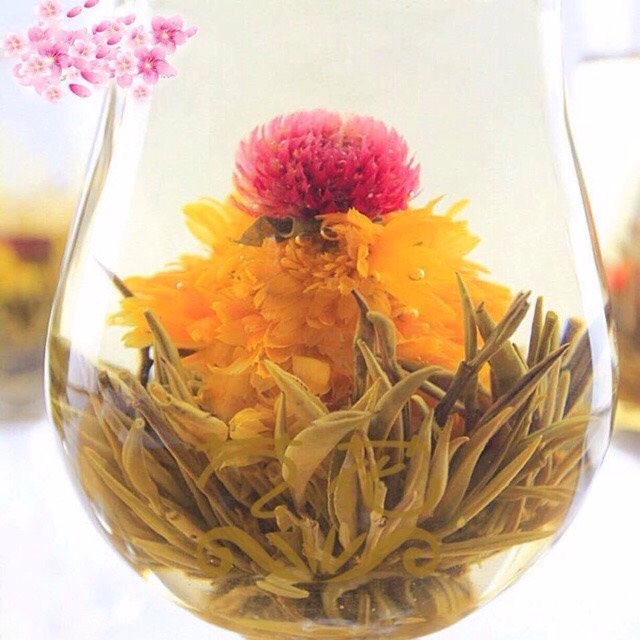 Trà hoa nghệ thuật Tân Long Châu 15 dáng hoa