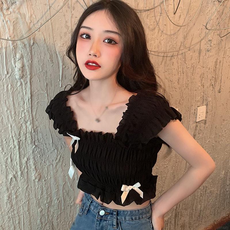 Áo Lửng Đính Nơ Xinh Xắn Cho Nữ | BigBuy360 - bigbuy360.vn