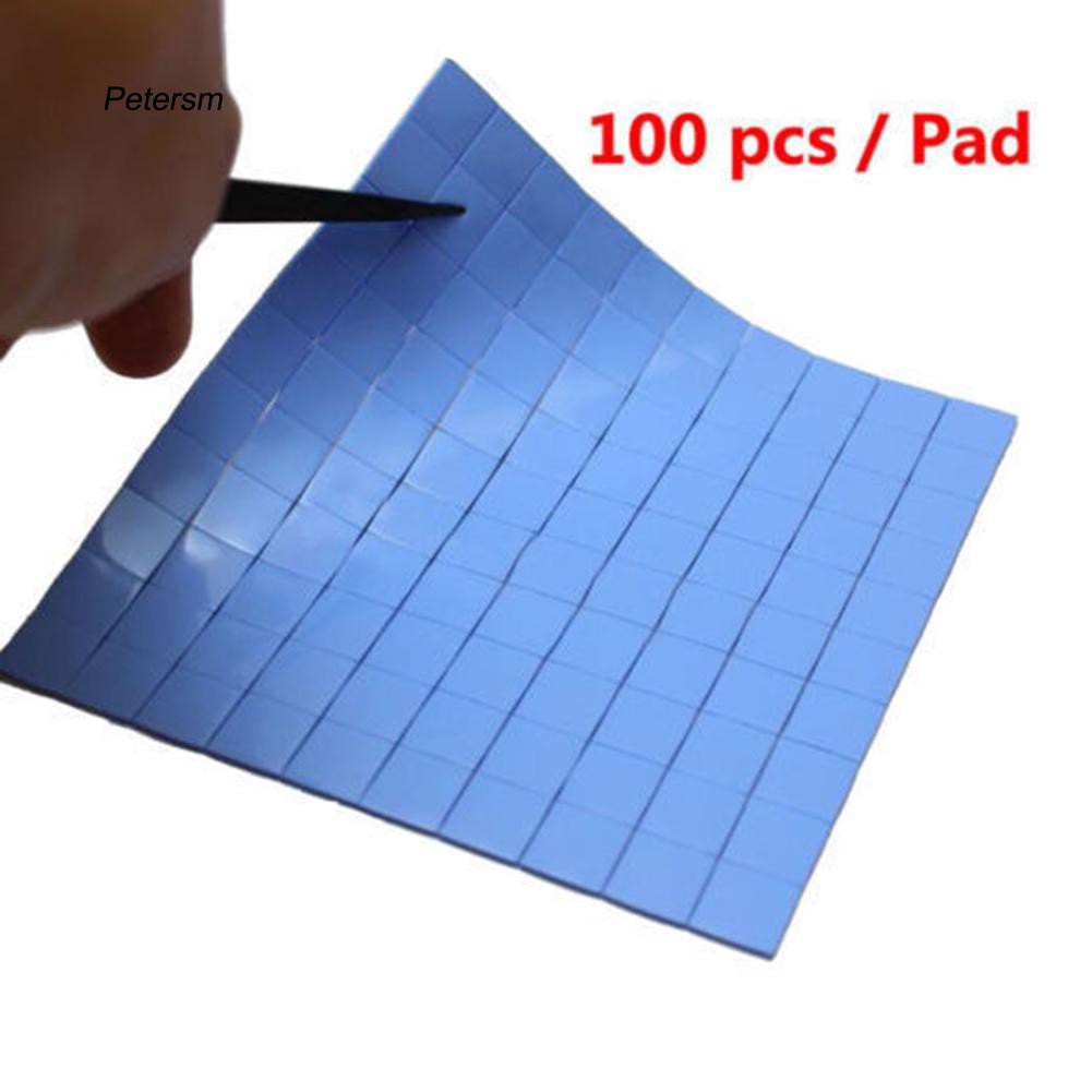 Bộ 100 đệm silicone ptsm _ 10x10x0.5mm linh kiện điện tử cho GPU VGA IC