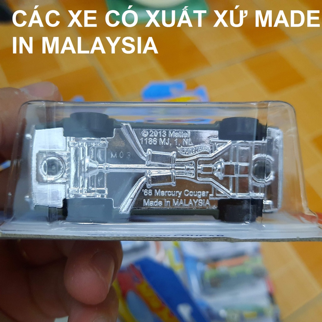 Xe mô hình ô tô mini Hot Wheels made in Malaysia (giao ngẫu nhiên xe)