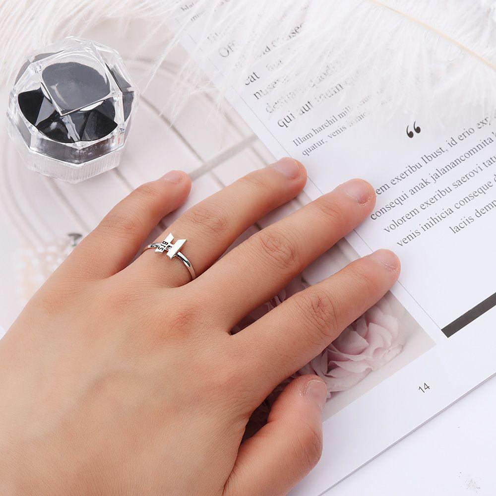 Nhẫn Đeo Tay Có Thể Điều Chỉnh Kích Cỡ Phong Cách BTS Dành Cho Nữ