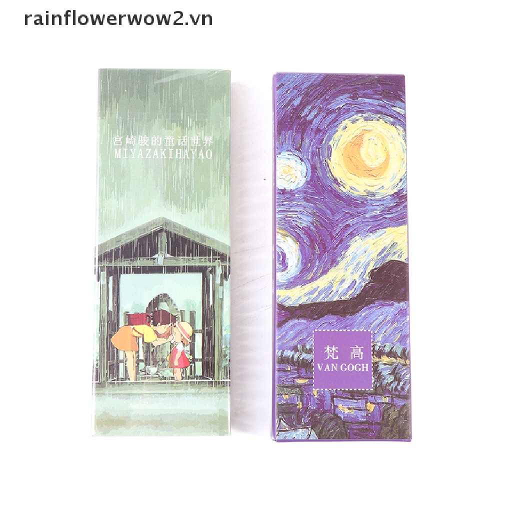 30 Phụ kiện Đánh Dấu Trang Sách Họa Tiết Tranh Sơn Dầu Van Gogh