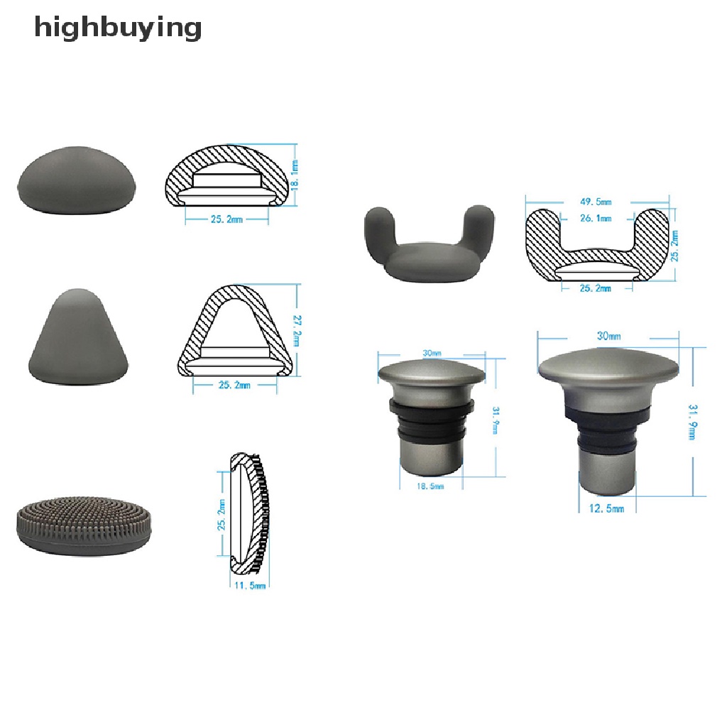 [Hàng mới về] Set 1/ 4 đầu súng mát xa thay thế bằng silicone