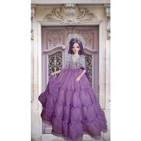 đầm cổ điển cho búp bê dream fairy 1/3, bjd 1/3