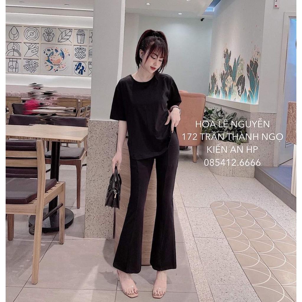 [ 𝐅𝐑𝐄𝐄 𝐒𝐇𝐈𝐏 ] ĐỒ BỘ NỮ COTTON VẠT BẦU QUẦN ỐNG LOE