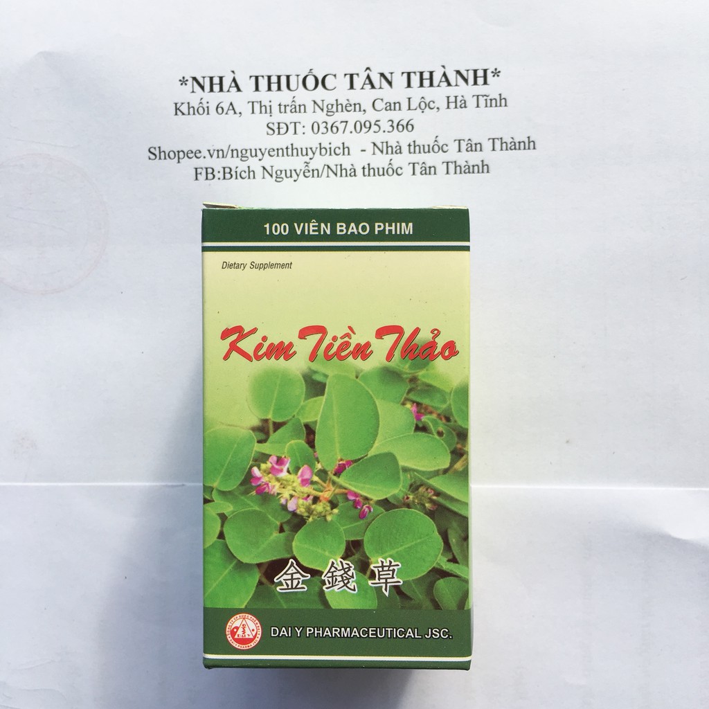 Kim tiền thảo lọ 100 viên