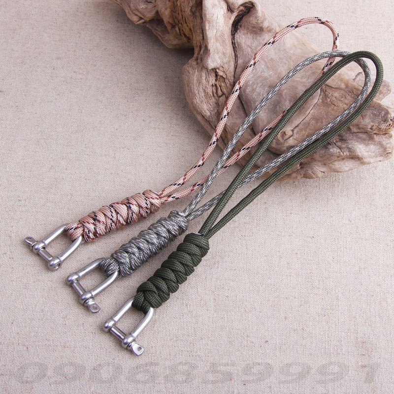 Dây paracord đeo phụ kiện dã ngoại EDC móc khóa chữ U