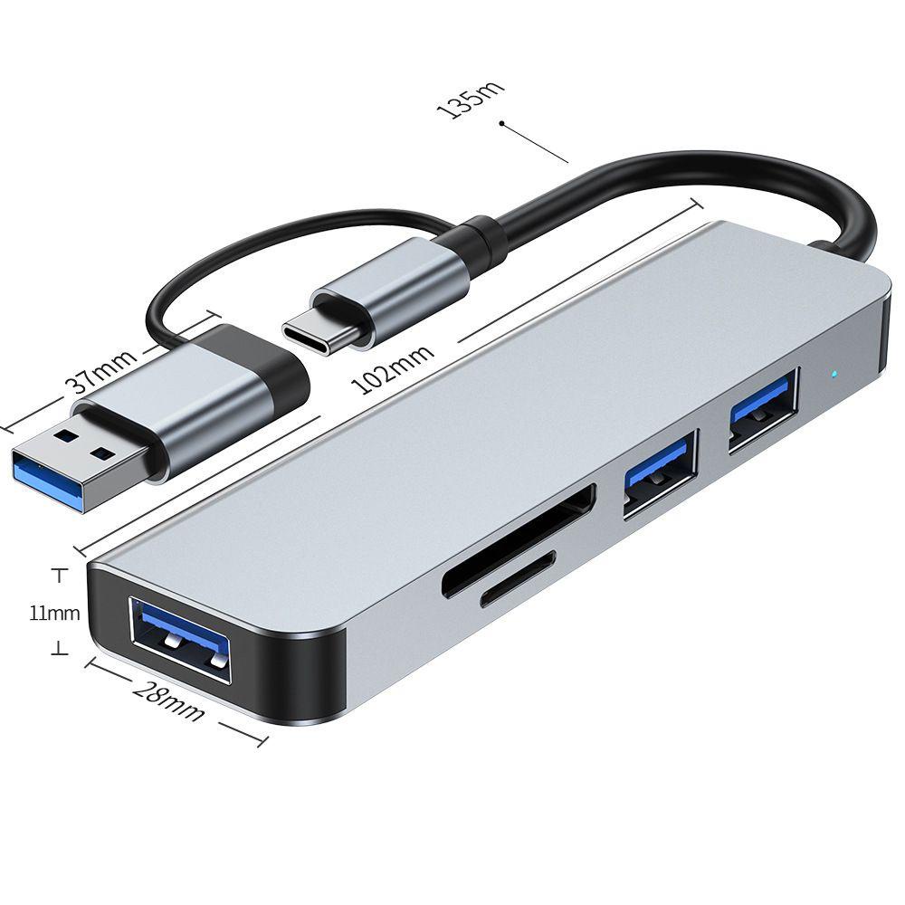 CHOOKEY Hub USB 3.0 Tốc Độ Cao Cho Điện Thoại / Máy Tính Bảng / Laptop