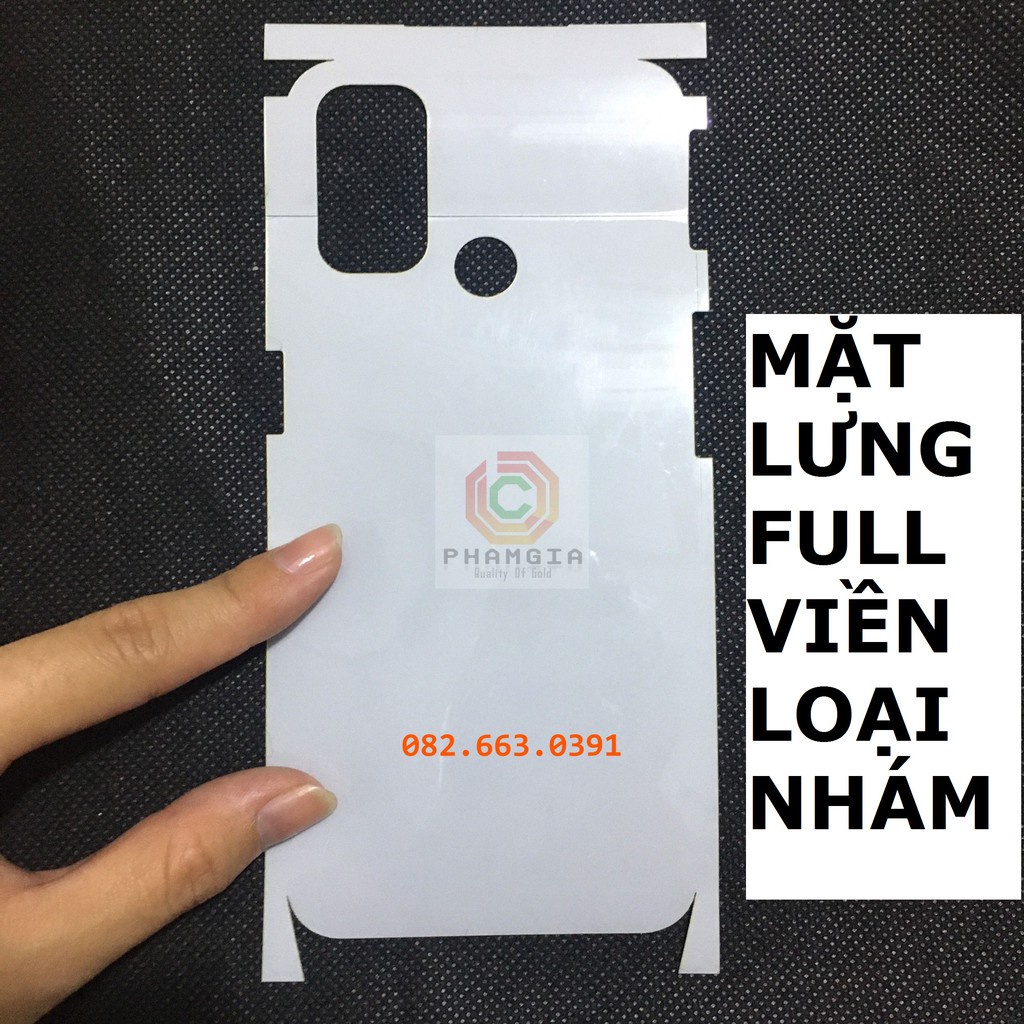 Dán PPF bóng, nhám cho Oppo A53 màn hình, mặt lưng, full lưng viền siêu bảo vệ