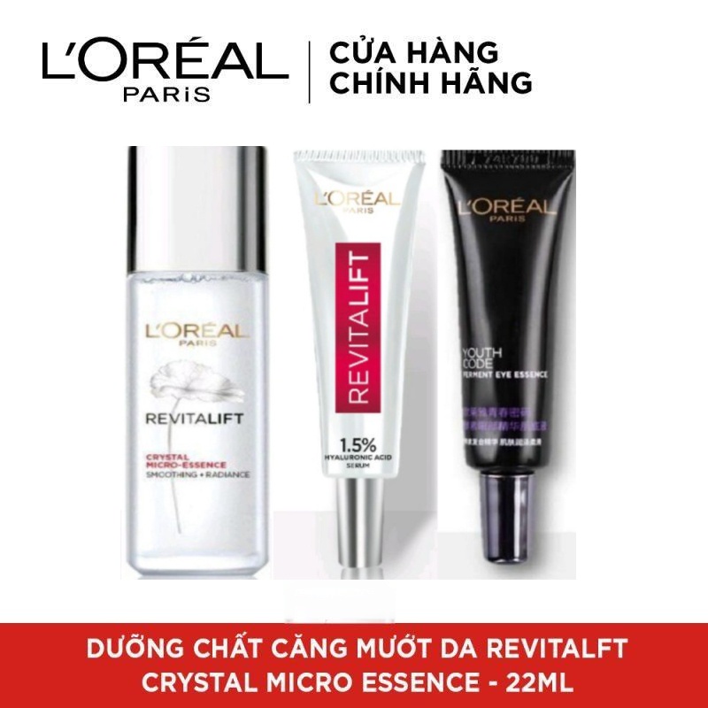 Dưỡng Chất Căng Mướt Da L’Oreal Revitalift Crystal Micro Esence 22ml