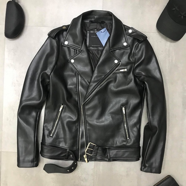 Áo da biker Zara xuất dư