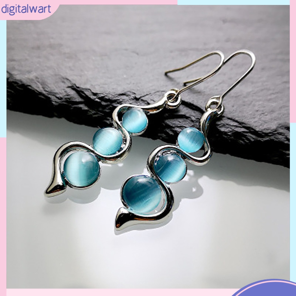 Đôi khuyên tai đính đá opal giả thời trang cho nữ