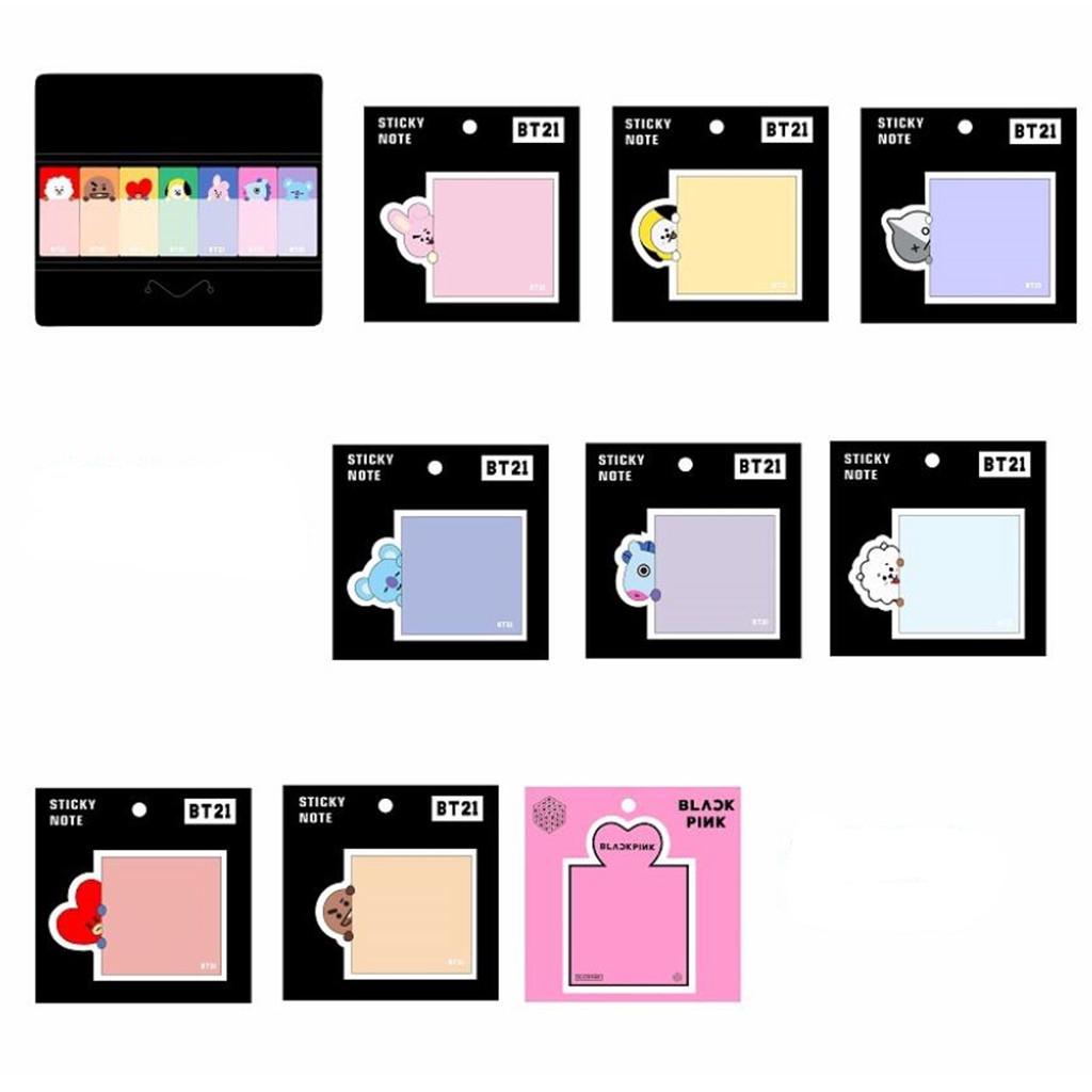 Set giấy ghi chú tự dính trang trí hình BT21 dễ thương