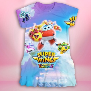 Váy tầng super wings thun lạnh thái in 3d 12-45kg
